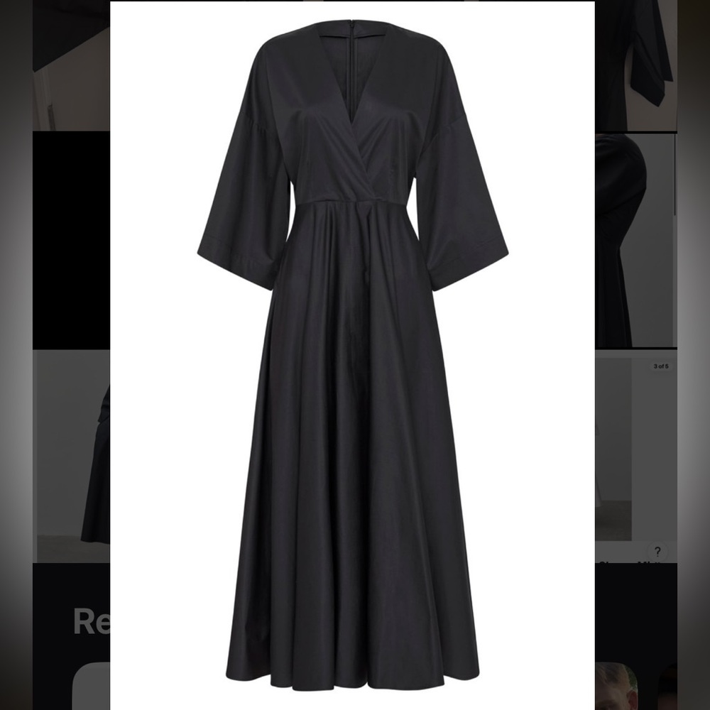 St. Agni Cotton Poplin Midi Kimono Dress